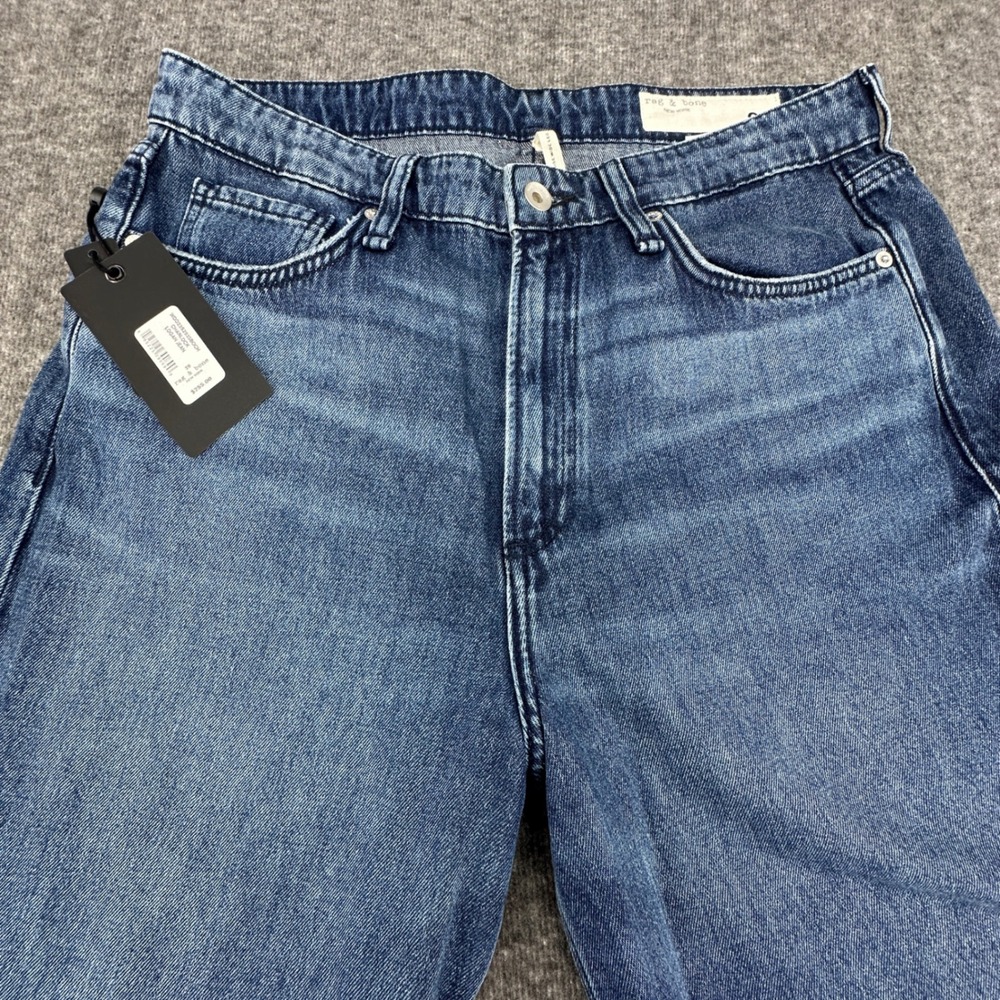RAG & BONE The Logan Mid Rise Wide Leg Jeans Medium Wash Size 29 - Picture 8 of 9